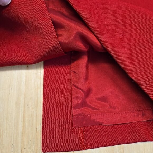 Vintage Talbots Pencil Skirt Womens Size 8 100% Wool Business Career Red Pockets - Picture 8 of 8